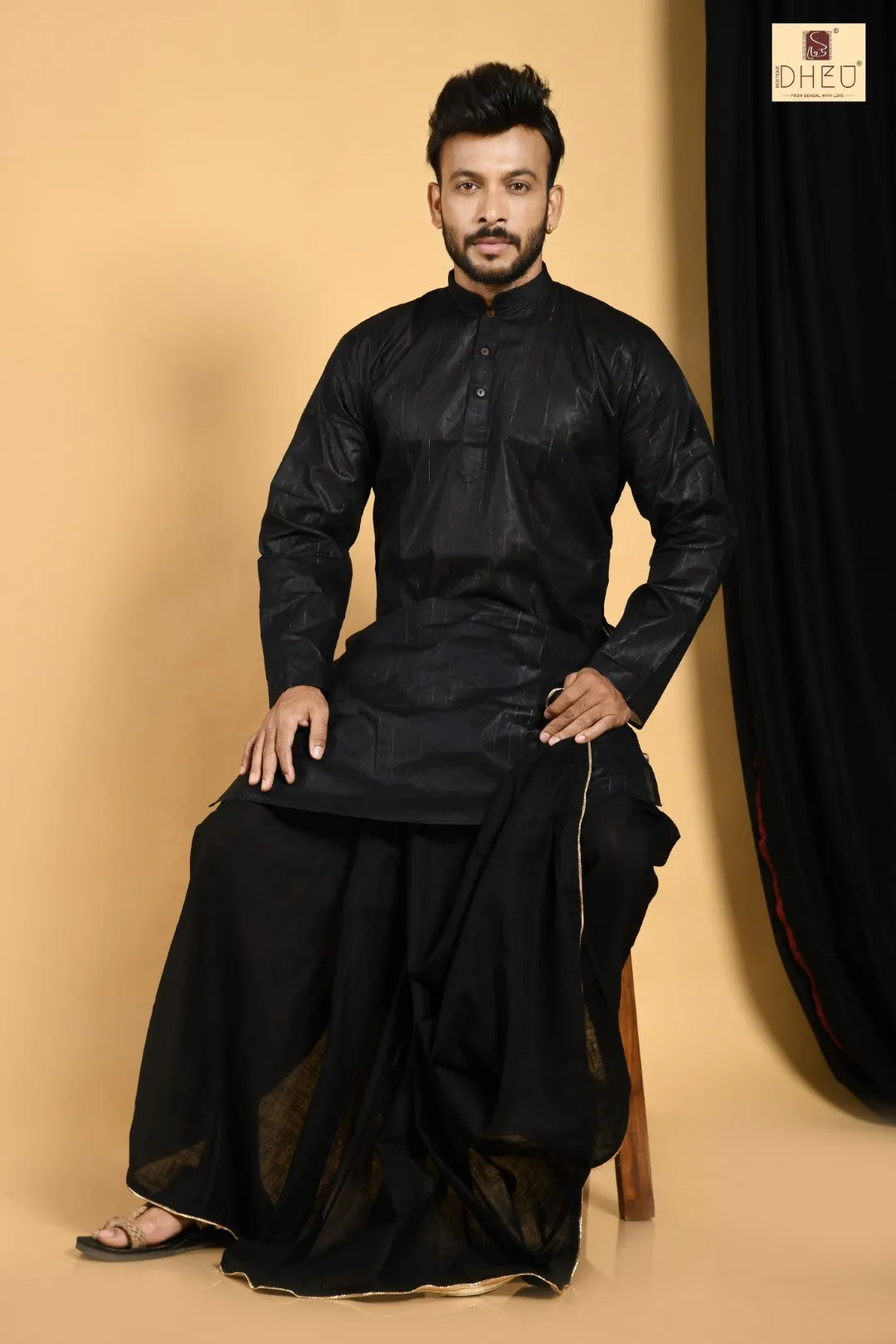 Kale Gulab - Dheu Designer Dhoti(Optional)Kurta Set