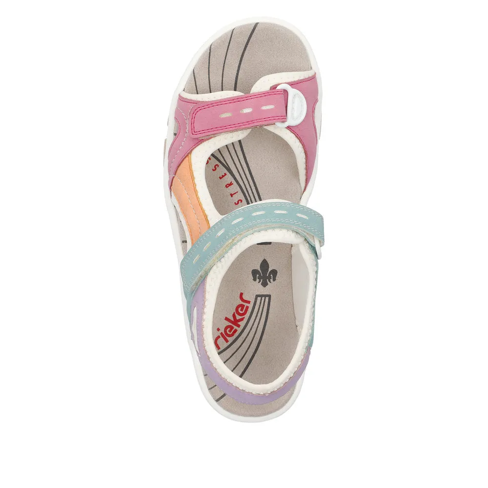 Ladies Rieker Walking Sandal  Multi  68866-92 sale