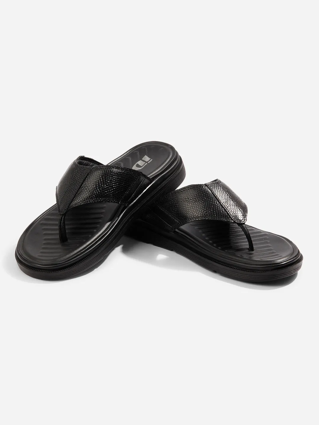 Men Black Sandal / Slipper (ID4234)