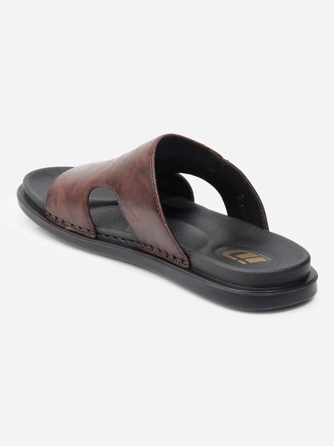 Men Black/Brown Sandal / Slipper (ID4222)