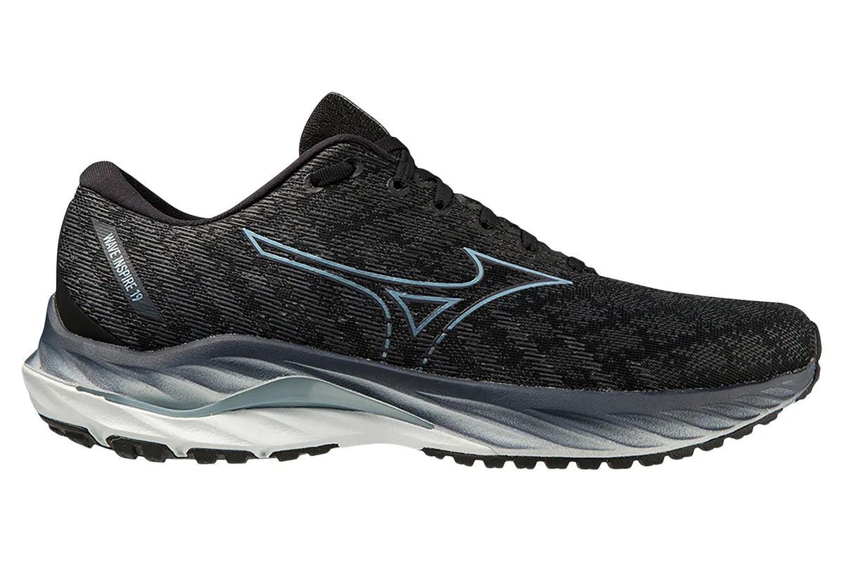 Mizuno Wave Inspire 19 2E Black/Glacial Ridge/Illusion Blue Mens