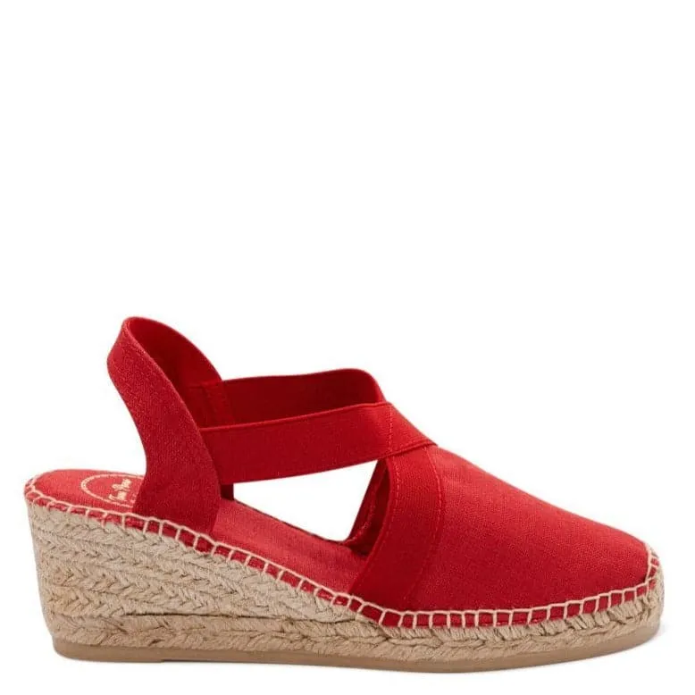 Plain Linen Wedge Espadrille for Women - Ter