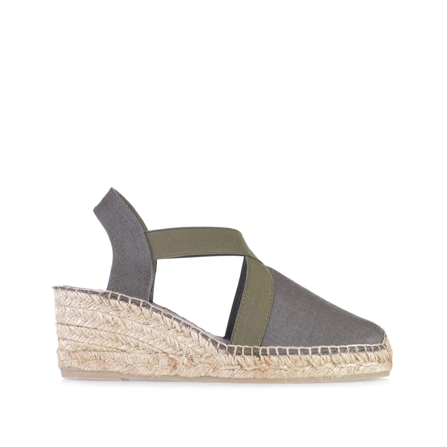 Plain Linen Wedge Espadrille for Women - Ter