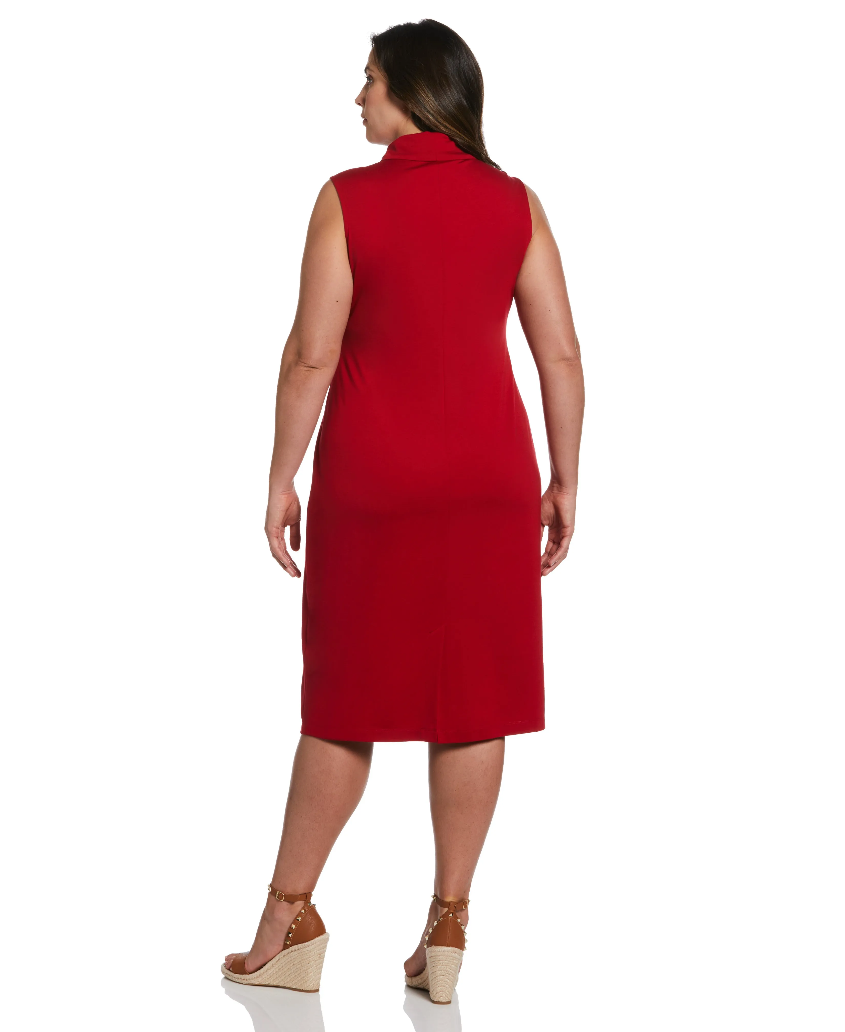 Plus Size Funnel Neck Dress