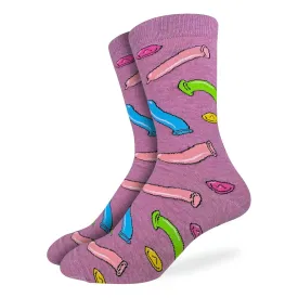 "Condoms" Crew Socks by Good Luck Sock- Large