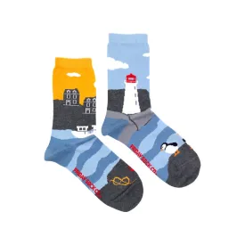 "East Coast" Landscape Cotton Socks by Friday Sox Co