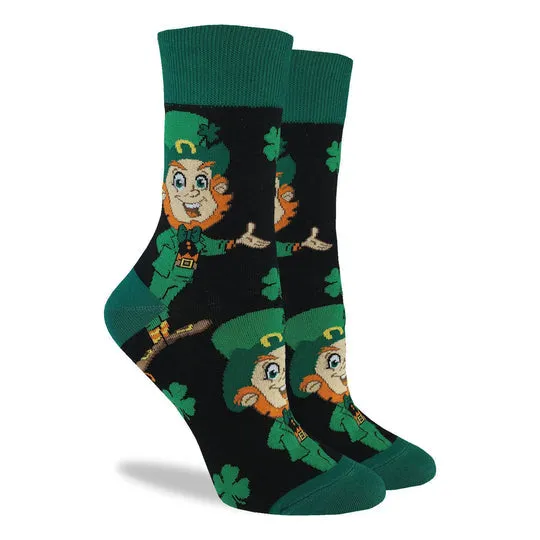 "Leprechaun" Cotton Crew Socks by Good Luck Sock