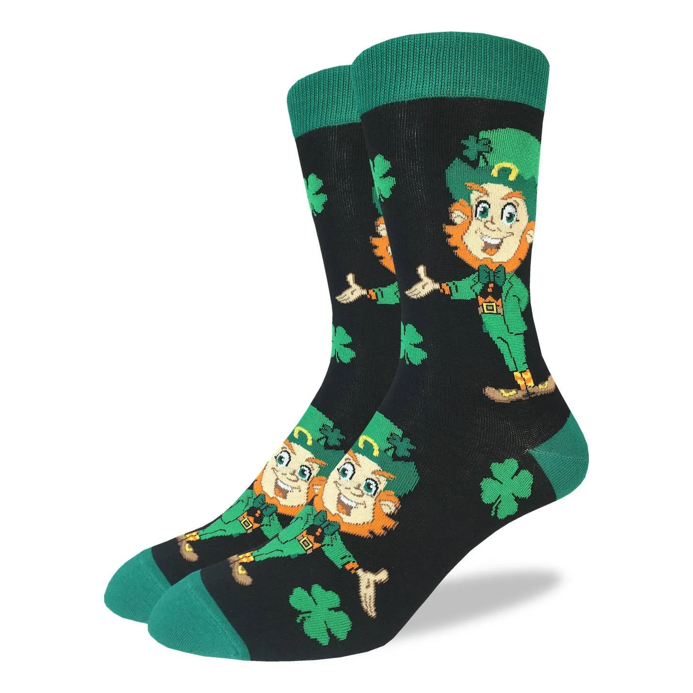 "Leprechaun" Cotton Crew Socks by Good Luck Sock