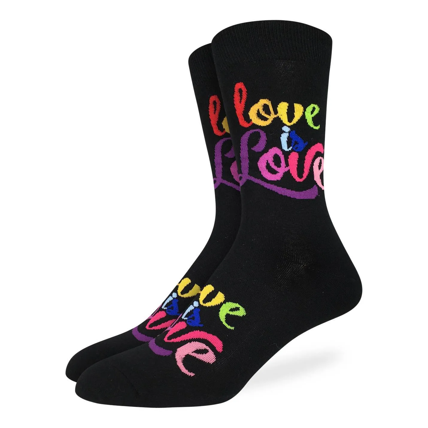 "Love is Love" Cotton Crew Socks by Good Luck Sock