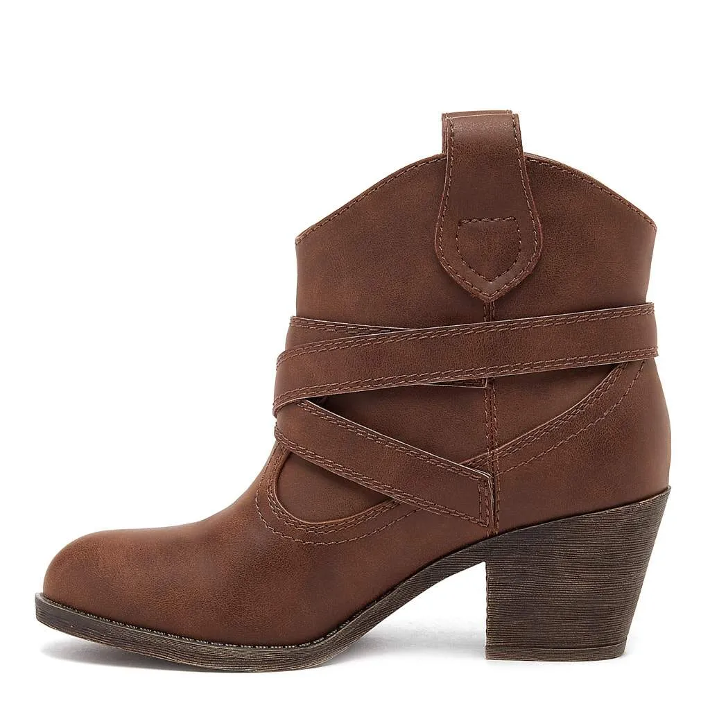 Satire Dark Brown Western Cowboy Boot