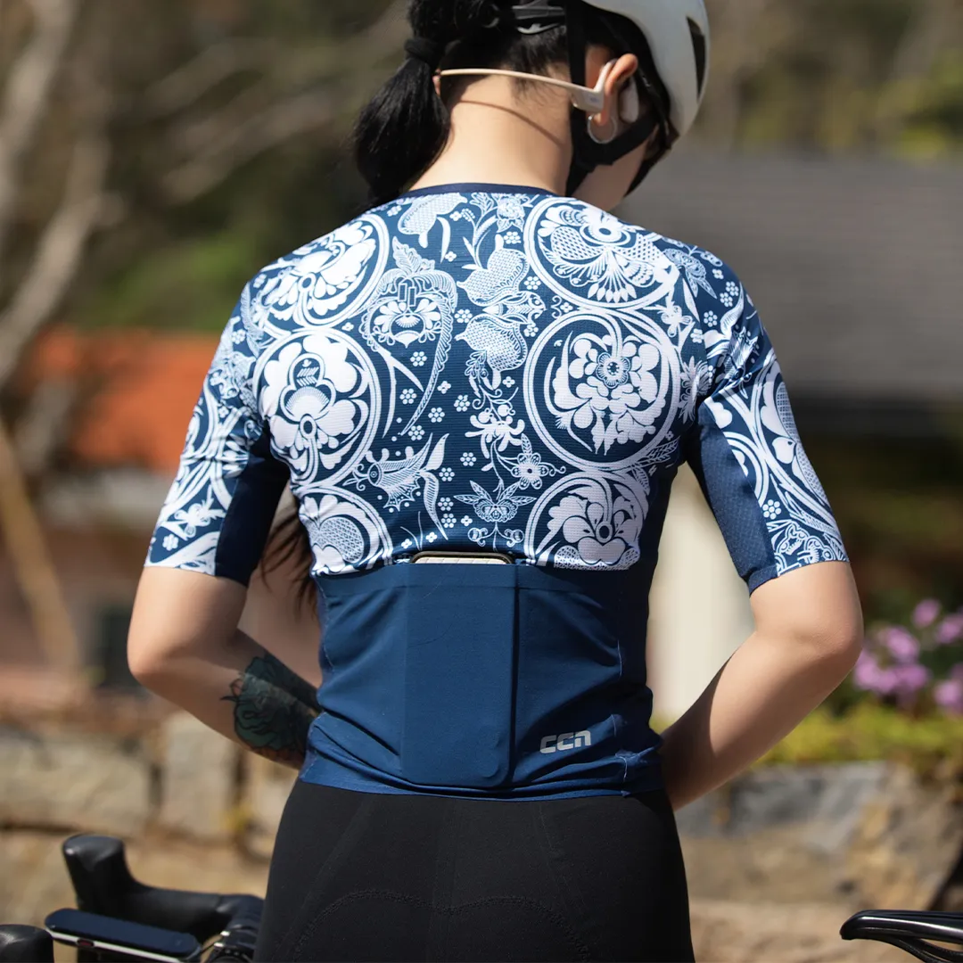 Sewfree SS Blue And White Women Jersey