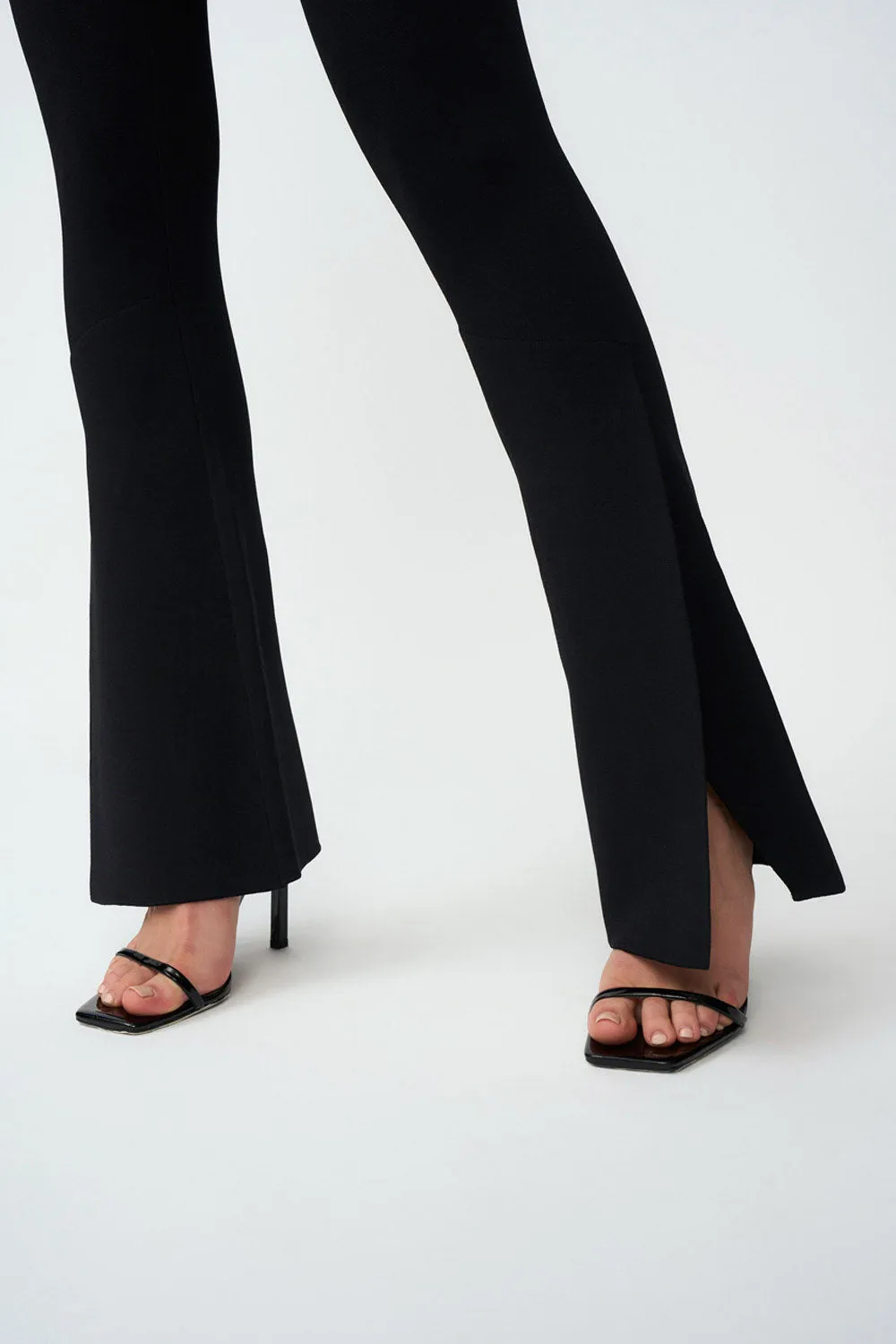 Sliced Flare Knit Pant Regular Leg | Final Sale - Black