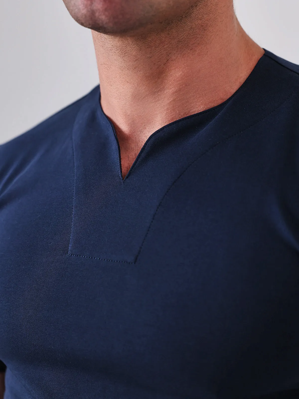 Society V-neck Cotton Long Sleeve Shirt