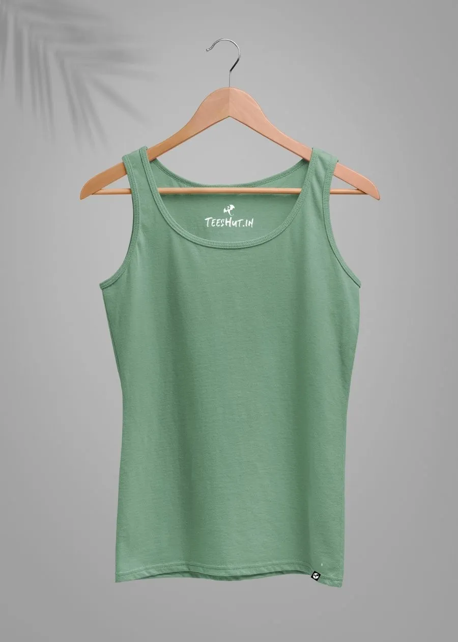 Solid Women Tank Top - Mint Green