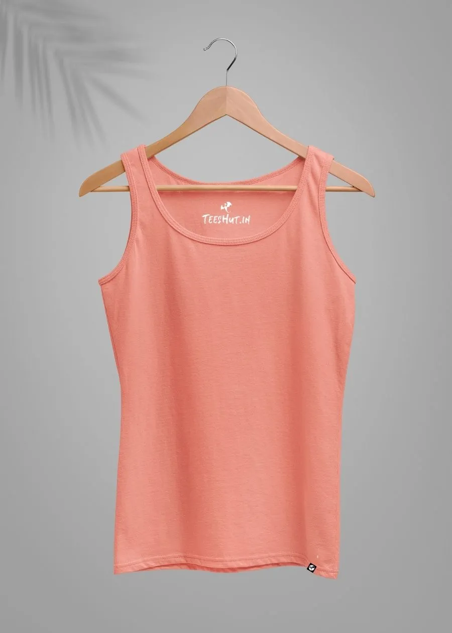 Solid Women Tank Top - Salmon Pink