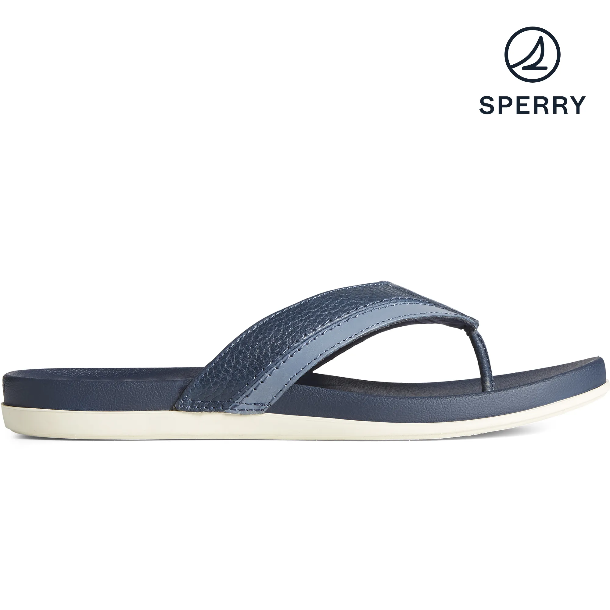 Sperry Men's Plushwave Dock Thong Navy Flip Flop (STS24251)