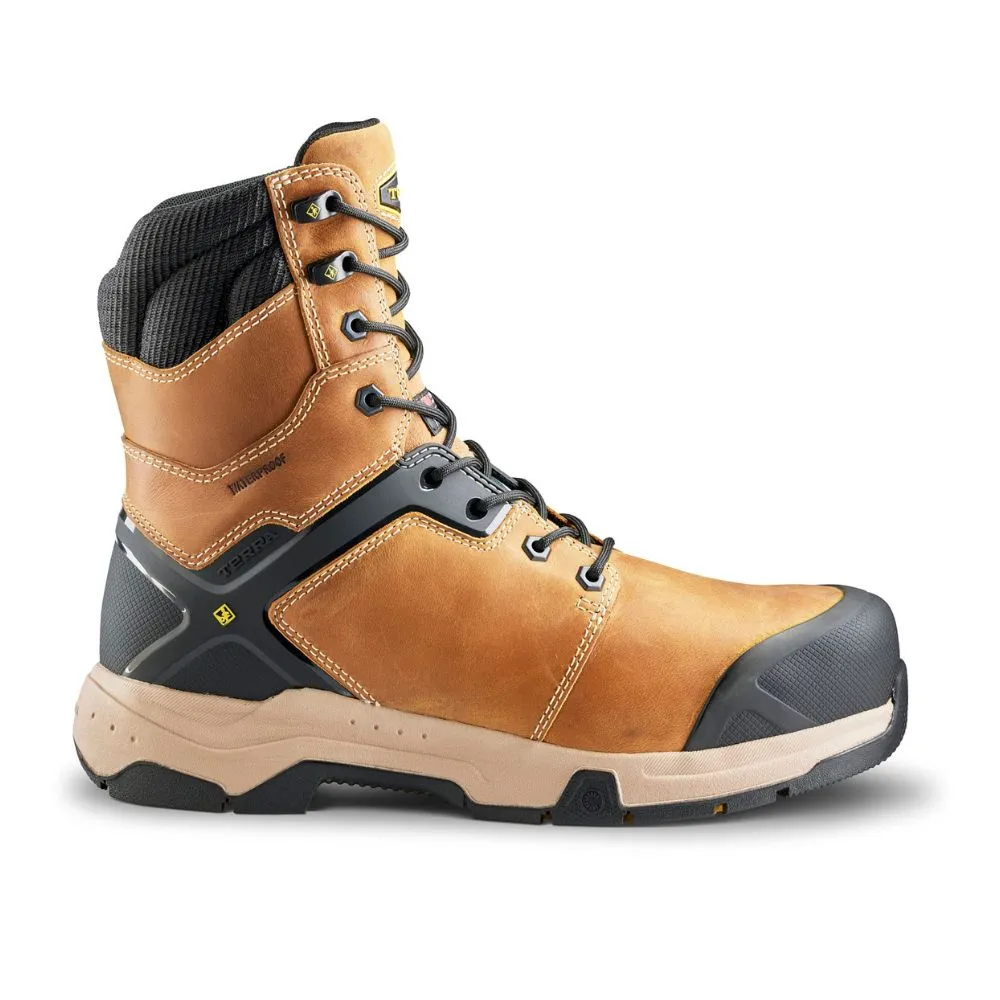 Terra Carbine Men's WP 8 inch Composite Toe Work Boot - WHEAT TR0A4TCRFWE