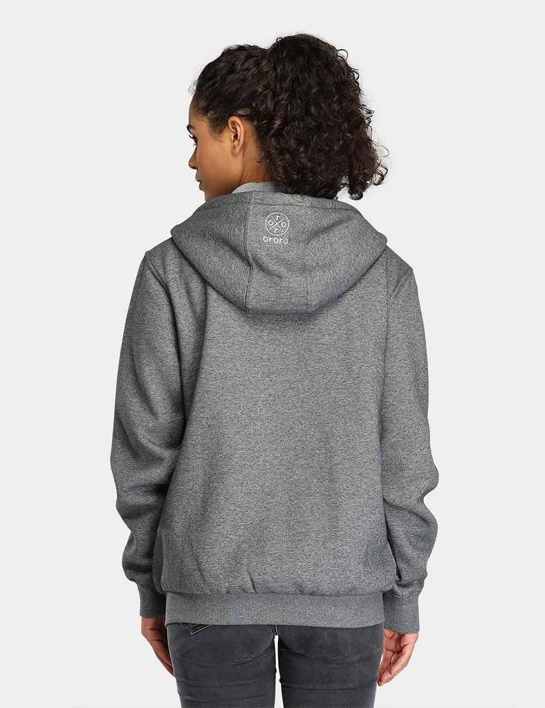 Unisex Heated Fleece Hoodie - Flecking Gray/Black (Apparel Only)