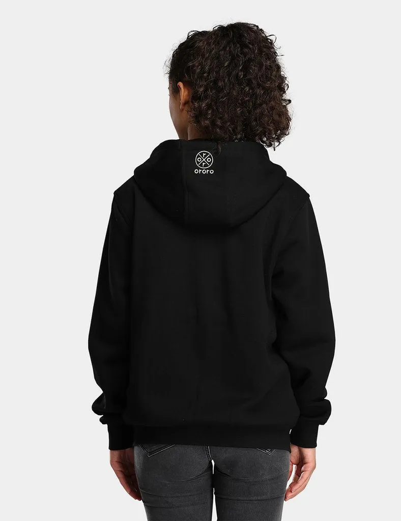 Unisex Heated Fleece Hoodie - Flecking Gray/Black (Apparel Only)