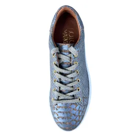 Women's Cork Piton Sneaker in Silver